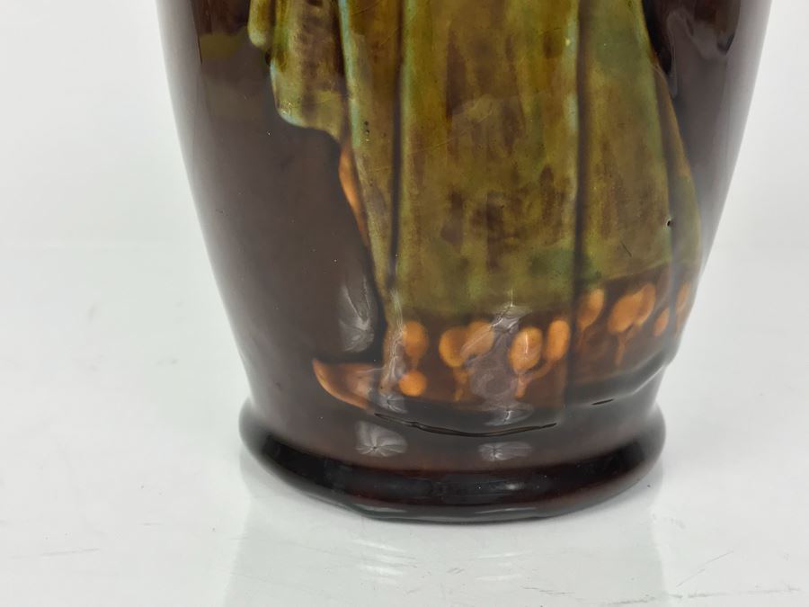 Antique Royal Doulton England Jug Witch Playing Flute Kingsware Pied Piper Flask [Photo 10]