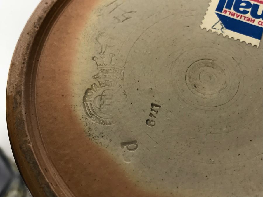 Pair Of Antique Royal Doulton England Vases Stoneware 6711 7.5'H [Photo 18]