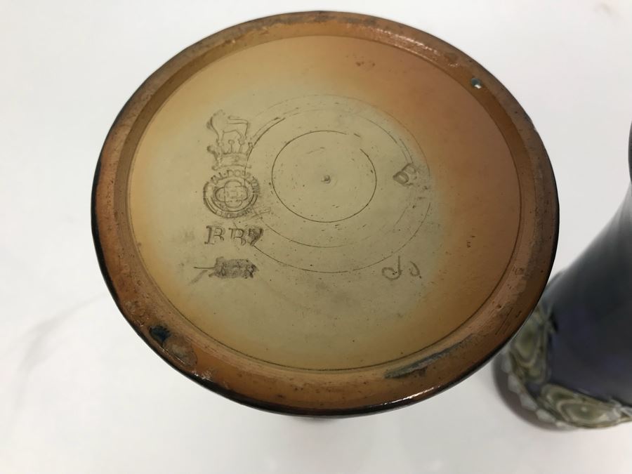 Pair Of Antique Royal Doulton England Vases Stoneware 6711 7.5'H [Photo 13]