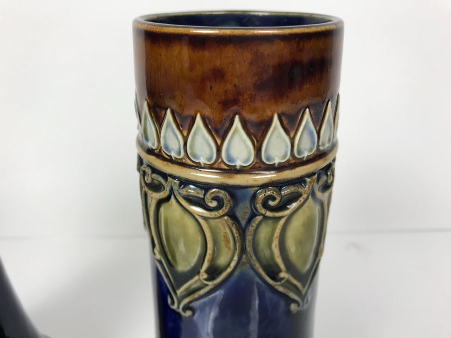 Pair Of Antique Royal Doulton England Vases Stoneware 6711 7.5'H [Photo 4]