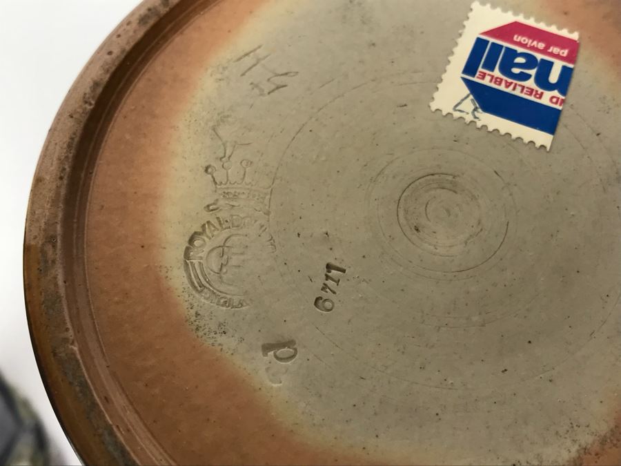 Pair Of Antique Royal Doulton England Vases Stoneware 6711 7.5'H [Photo 17]