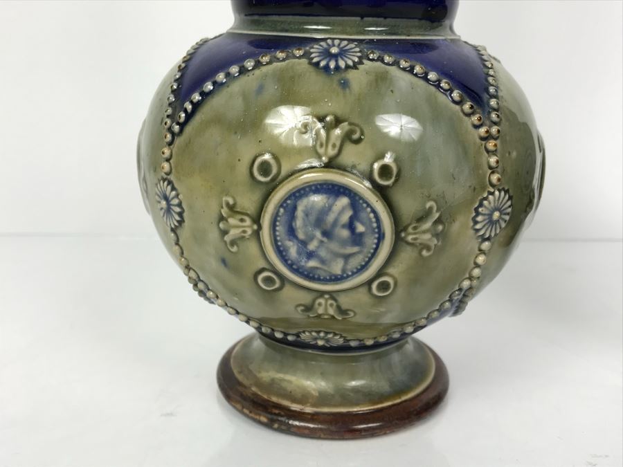 Pair Of Antique Vases One Is Doulton Lambeth England And One Is Royal Doulton England 8866 12'H [Photo 11]