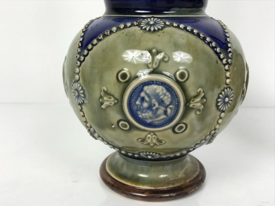 Pair Of Antique Vases One Is Doulton Lambeth England And One Is Royal Doulton England 8866 12'H [Photo 10]