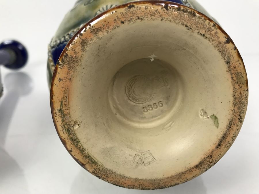 Pair Of Antique Vases One Is Doulton Lambeth England And One Is Royal Doulton England 8866 12'H [Photo 19]