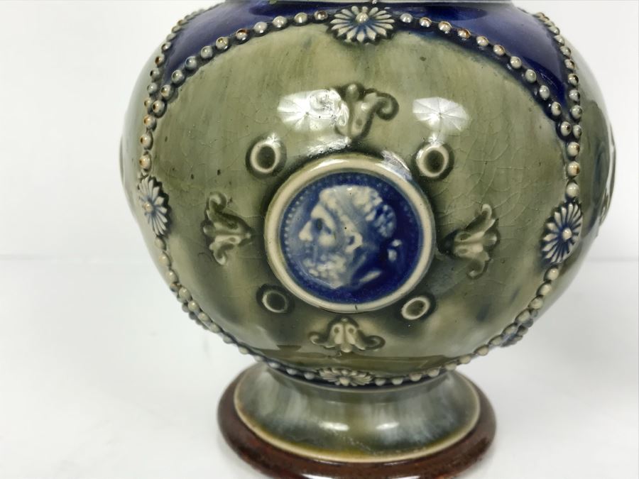 Pair Of Antique Vases One Is Doulton Lambeth England And One Is Royal Doulton England 8866 12'H [Photo 7]