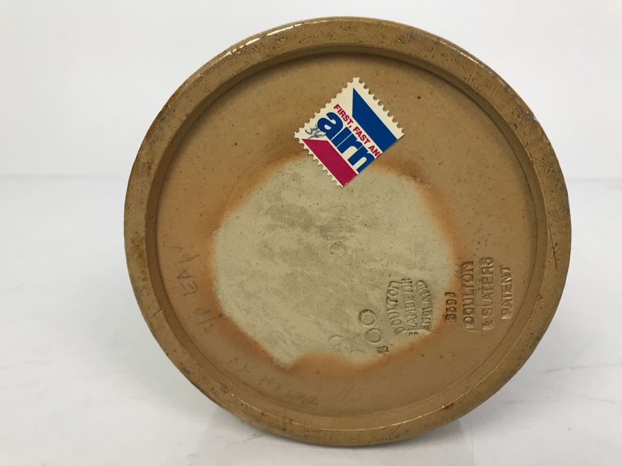 Antique Doulton Lambeth England Stoneware Pitcher With Doulton & Slaters Patent 8598 8.25'H [Photo 9]