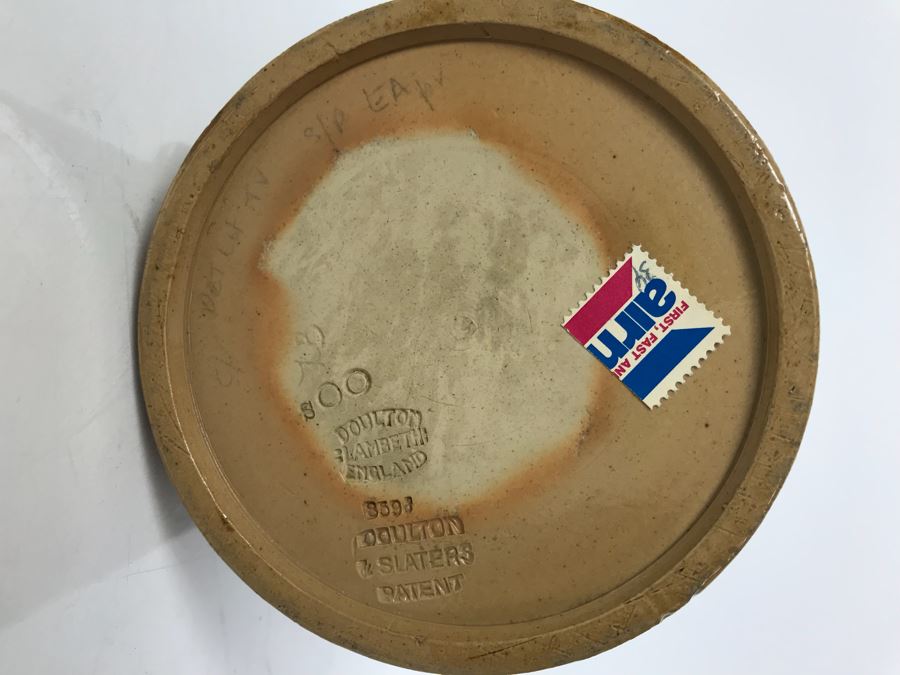 Antique Doulton Lambeth England Stoneware Pitcher With Doulton & Slaters Patent 8598 8.25'H [Photo 10]