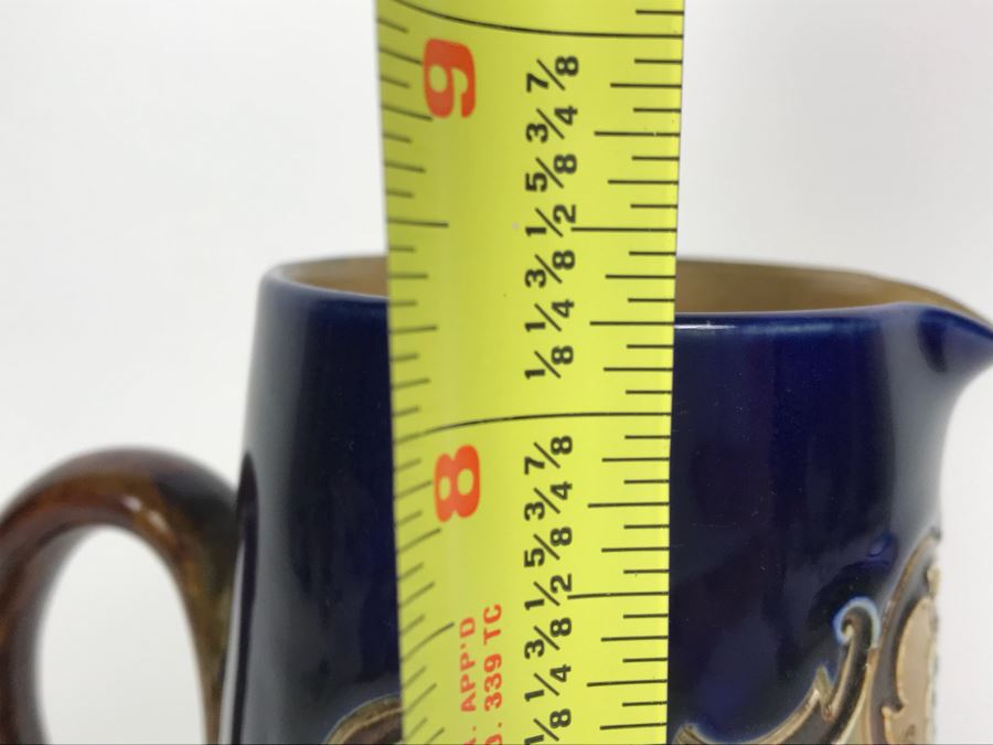 Antique Doulton Lambeth England Stoneware Pitcher With Doulton & Slaters Patent 8598 8.25'H [Photo 13]