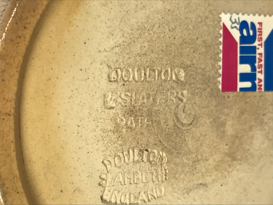 Antique Doulton Lambeth England Stoneware Pitcher With Doulton & Slaters Patent 8598 5.5'H [Photo 9]