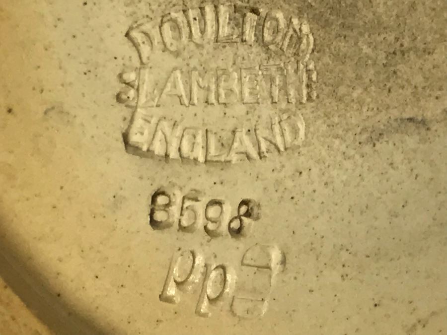 Antique Doulton Lambeth England Stoneware Pitcher With Doulton & Slaters Patent 8598 5.5'H [Photo 11]