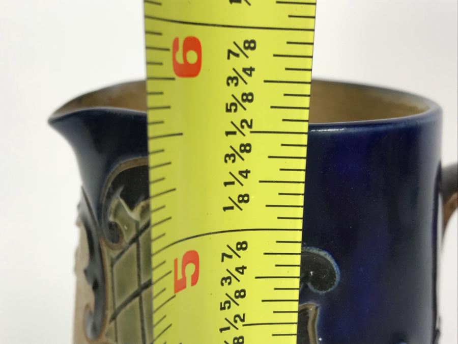 Antique Doulton Lambeth England Stoneware Pitcher With Doulton & Slaters Patent 8598 5.5'H [Photo 12]