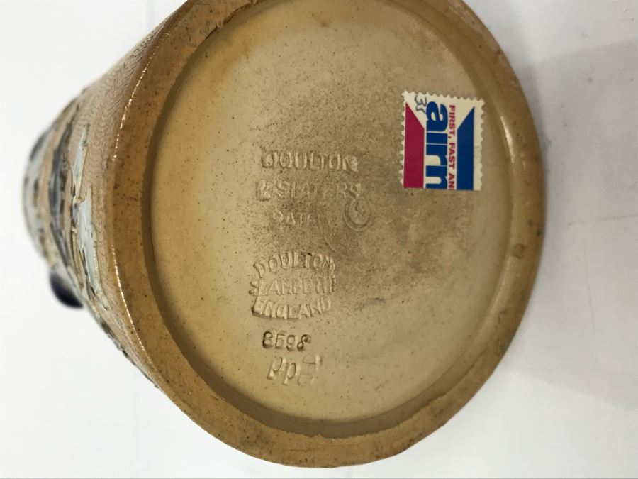 Antique Doulton Lambeth England Stoneware Pitcher With Doulton & Slaters Patent 8598 5.5'H [Photo 7]