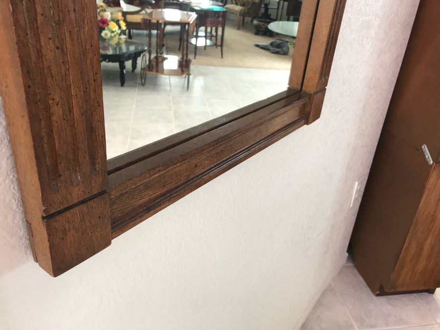 Vintage Wooden Wall Mirror [Photo 6]