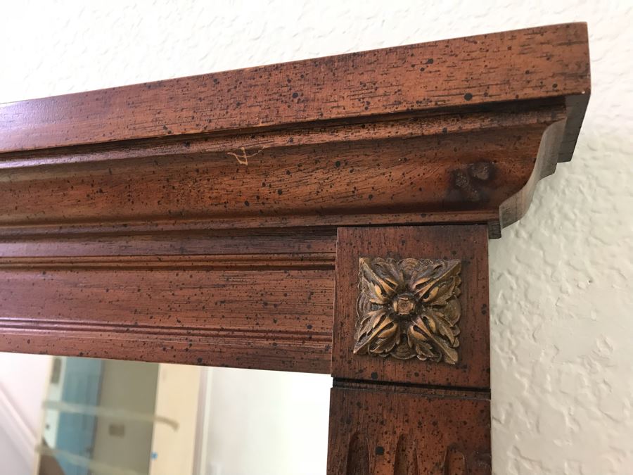 Vintage Wooden Wall Mirror [Photo 4]