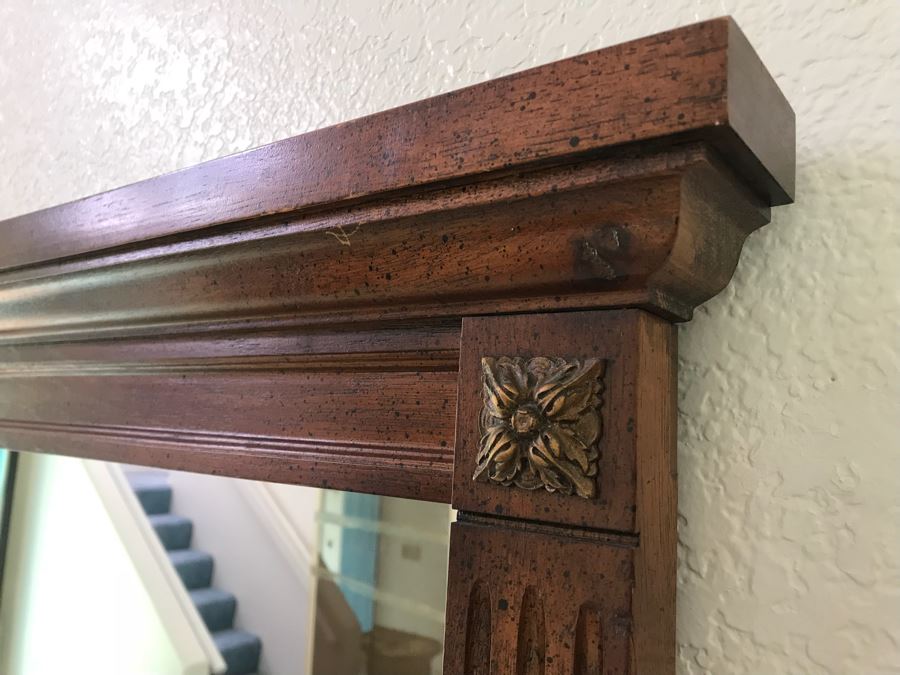 Vintage Wooden Wall Mirror [Photo 3]