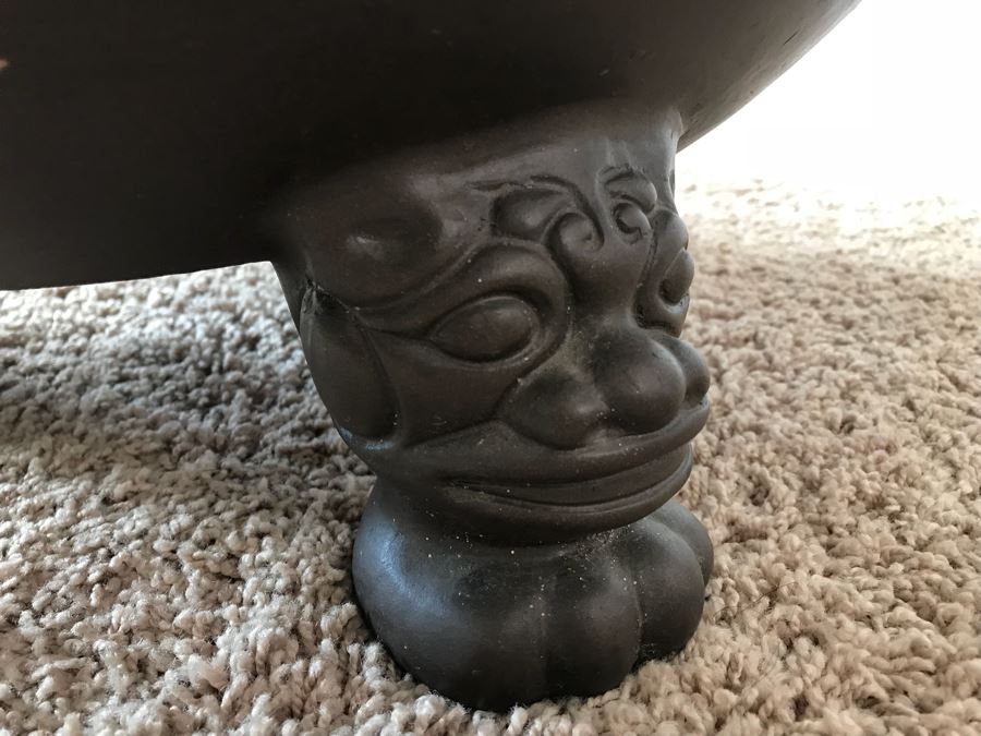 Signed Asian Dragon Serpent Footed Planter Pot [Photo 7]