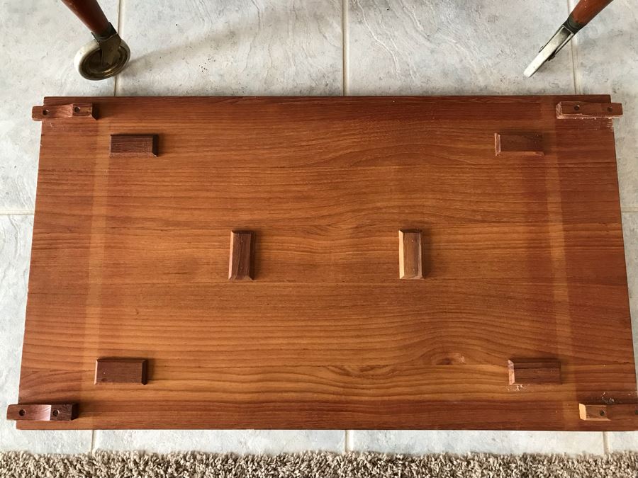 Mid-Century Modern Teak Bar Tea Cart With Extra Leaf [Photo 9]