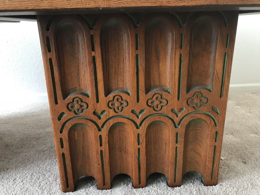 Pair Of Wooden End Tables (Can't Make Out Furniture Label) [Photo 6]