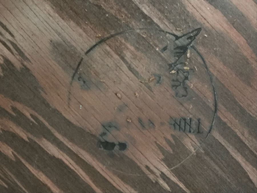 Pair Of Wooden End Tables (Can't Make Out Furniture Label) [Photo 2]