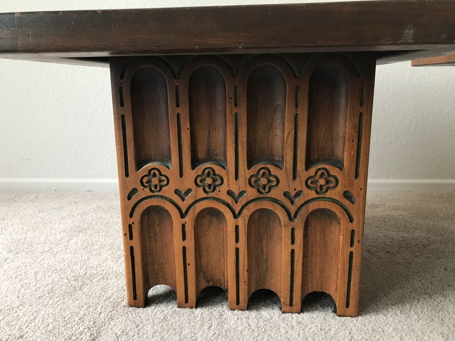 Pair Of Wooden End Tables (Can't Make Out Furniture Label) [Photo 4]