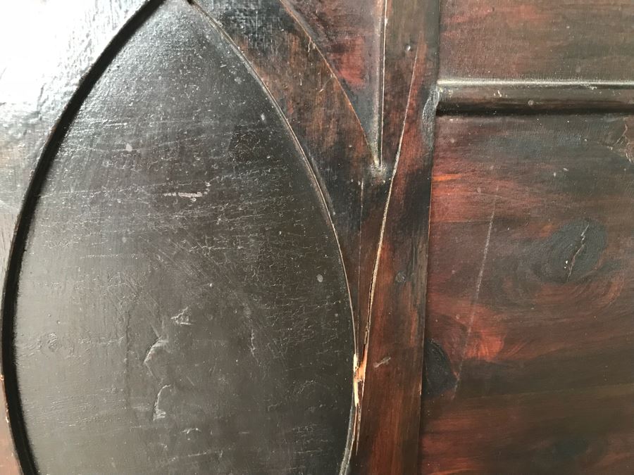 Vintage Rustic Wooden Cedar Lined Hope Chest On Casters [Photo 6]