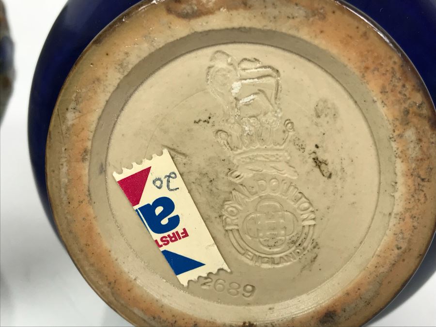 Pair Of Antique Royal Doulton England Vases 2689 3.5'H [Photo 10]