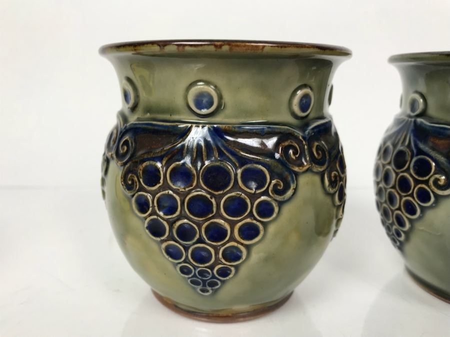 Pair Of Antique Royal Doulton England Jardiniere Pots 6882 3.5'H [Photo 4]