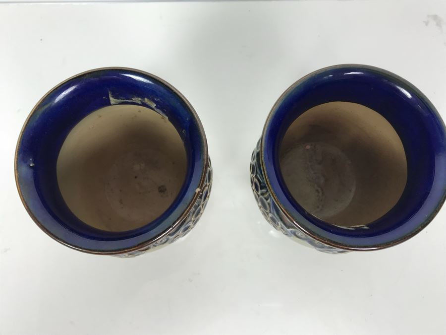 Pair Of Antique Royal Doulton England Jardiniere Pots 6882 3.5'H [Photo 9]