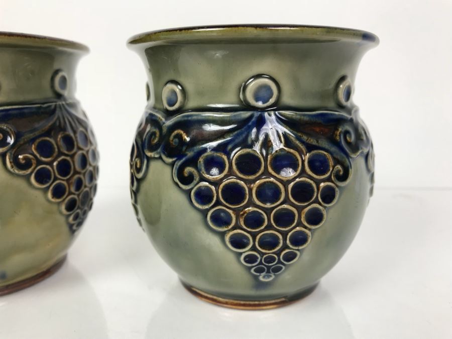 Pair Of Antique Royal Doulton England Jardiniere Pots 6882 3.5'H [Photo 3]