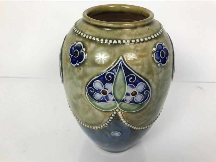 Antique Royal Doulton England Vase Stoneware 8218 7'H [Photo 3]