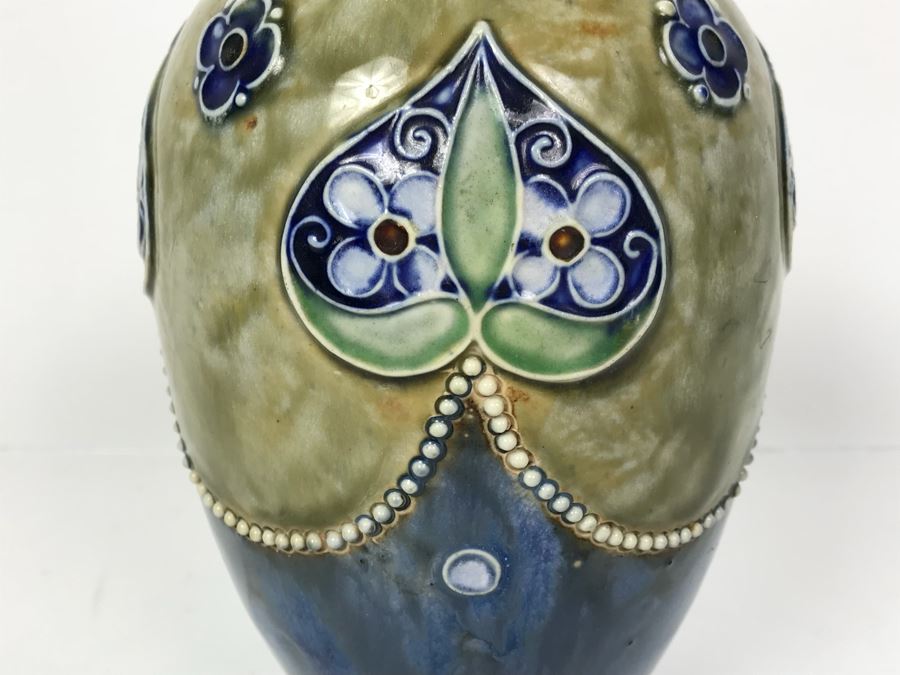 Antique Royal Doulton England Vase Stoneware 8218 7'H [Photo 5]