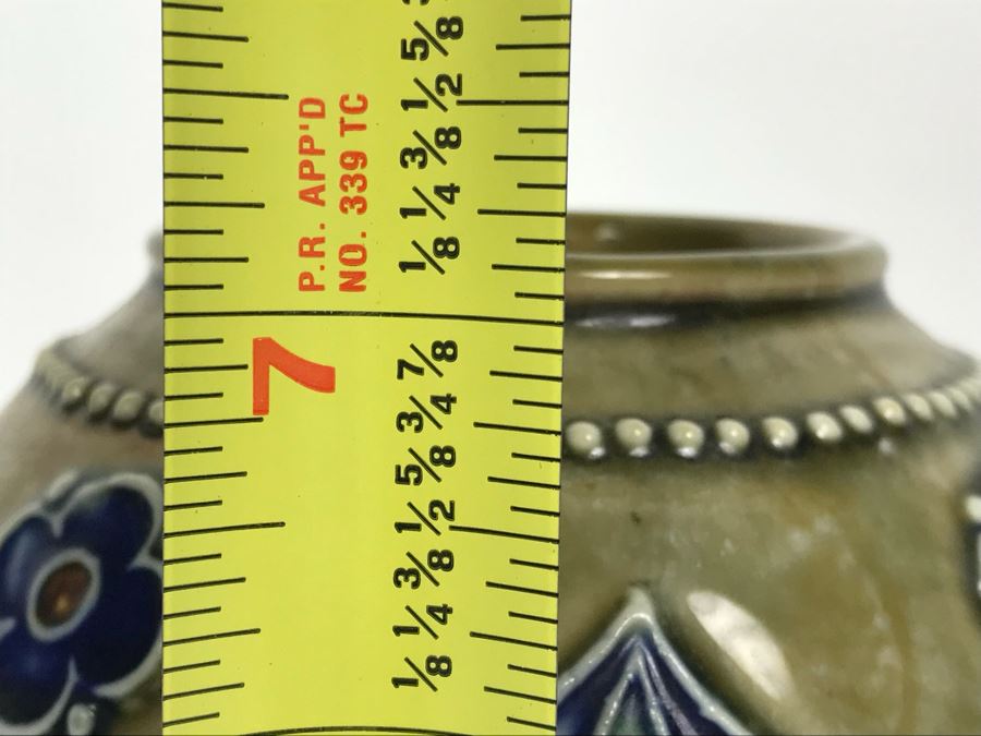 Antique Royal Doulton England Vase Stoneware 8218 7'H [Photo 13]