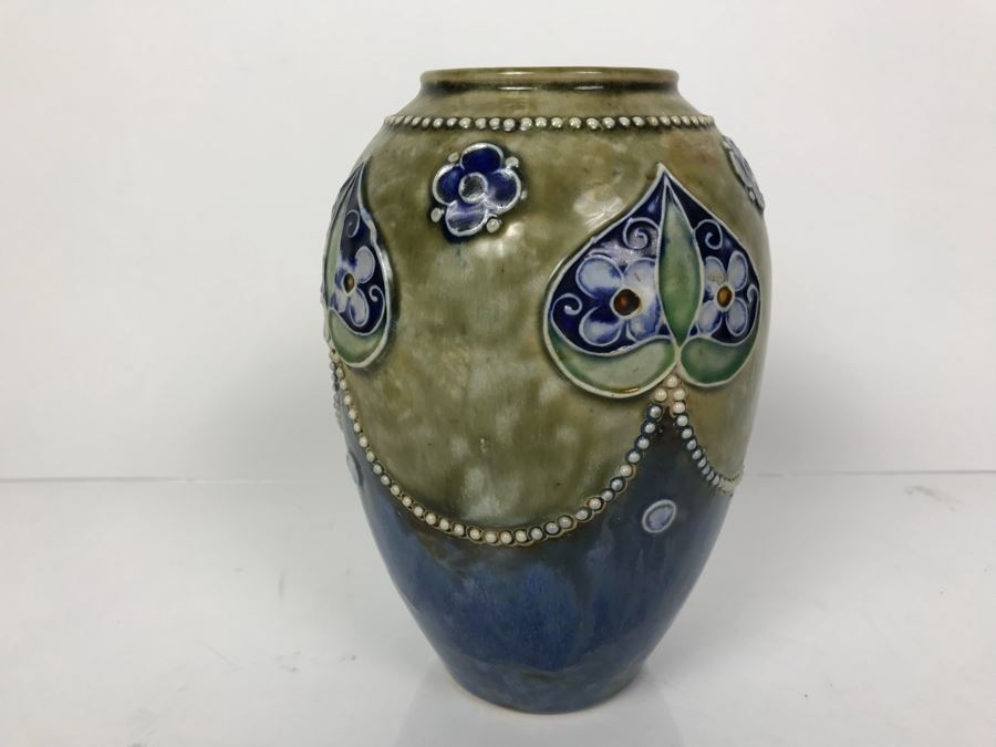 Antique Royal Doulton England Vase Stoneware 8218 7'H [Photo 8]