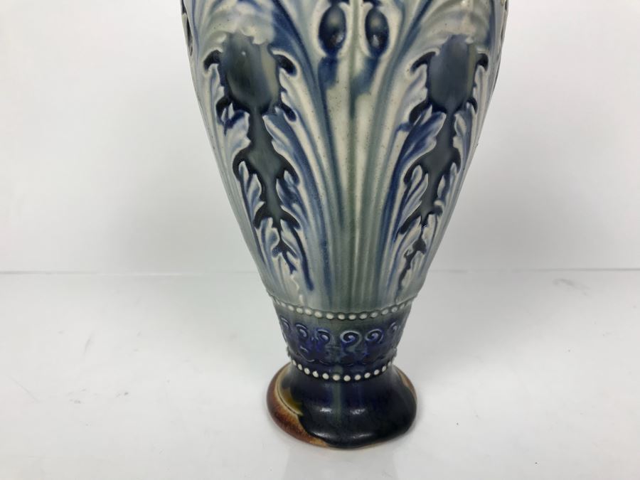 Antique Doulton Lambeth England Vase Stoneware 10'H [Photo 4]