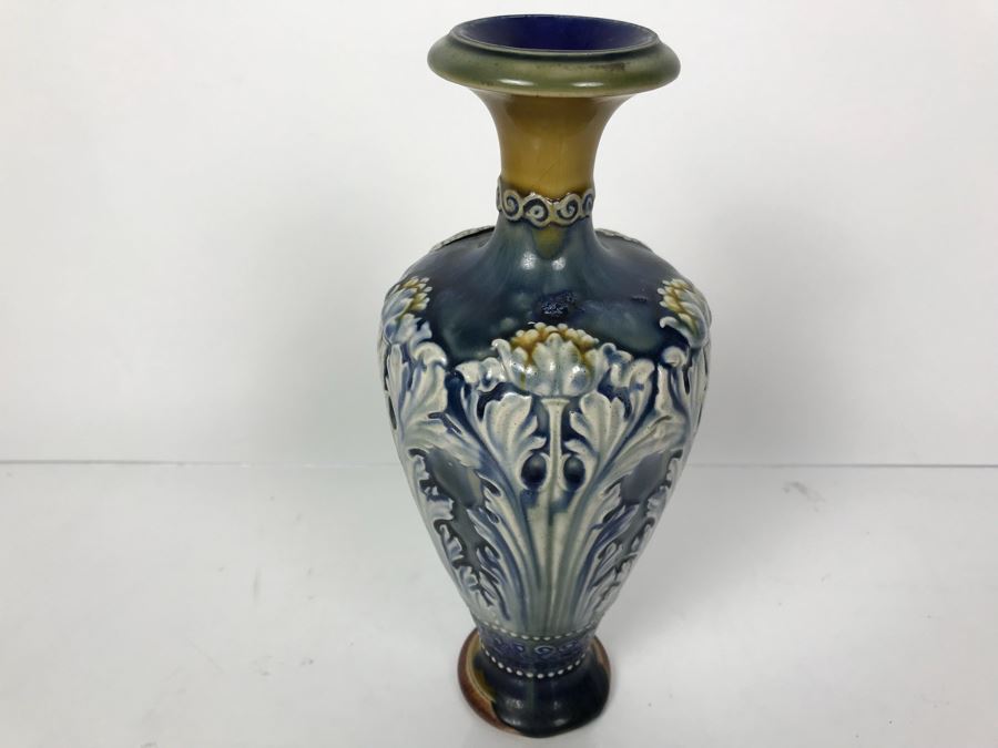 Antique Doulton Lambeth England Vase Stoneware 10'H [Photo 2]