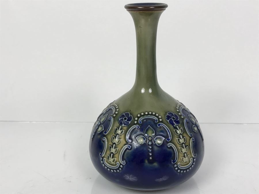 Antique Royal Doulton England Vase Stoneware 6473 6.25'H