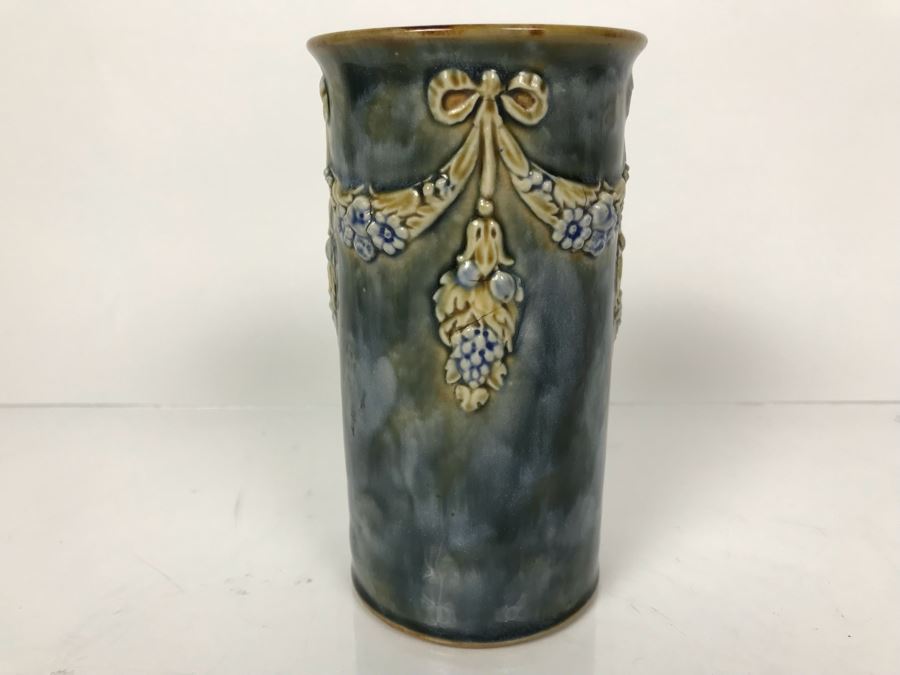 Antique Royal Doulton England Vase Stoneware 7556 6'H [Photo 2]
