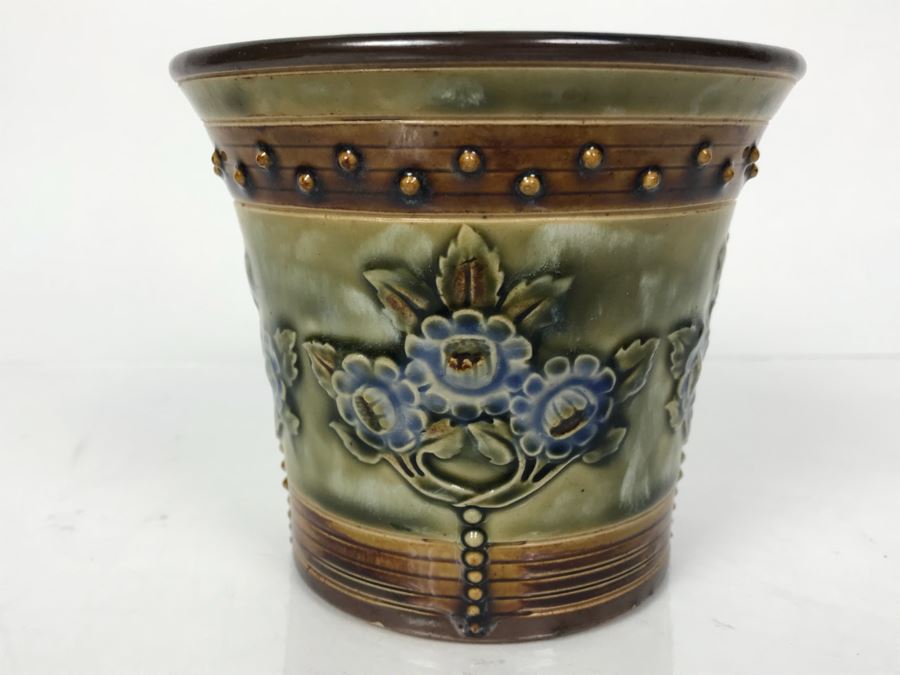 Antique Royal Doulton England Jardiniere Pot Stoneware 6655 3.75'H [Photo 2]