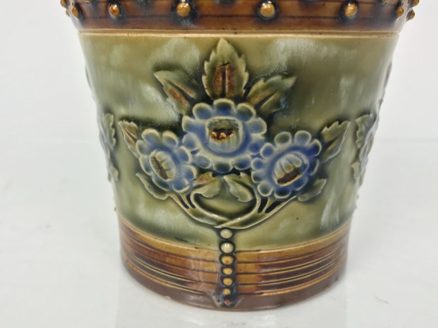 Antique Royal Doulton England Jardiniere Pot Stoneware 6655 3.75'H [Photo 4]