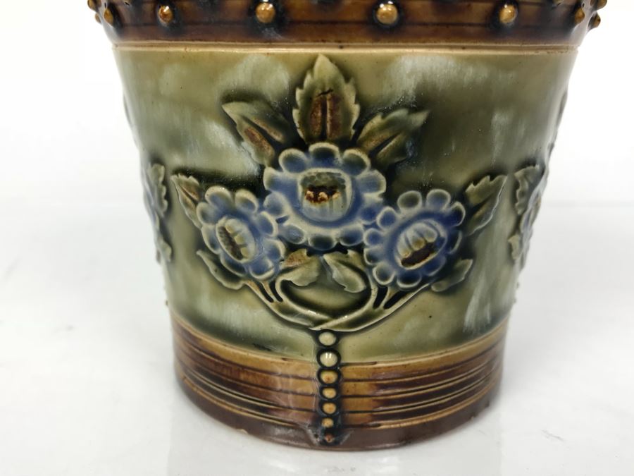 Antique Royal Doulton England Jardiniere Pot Stoneware 6655 3.75'H [Photo 3]