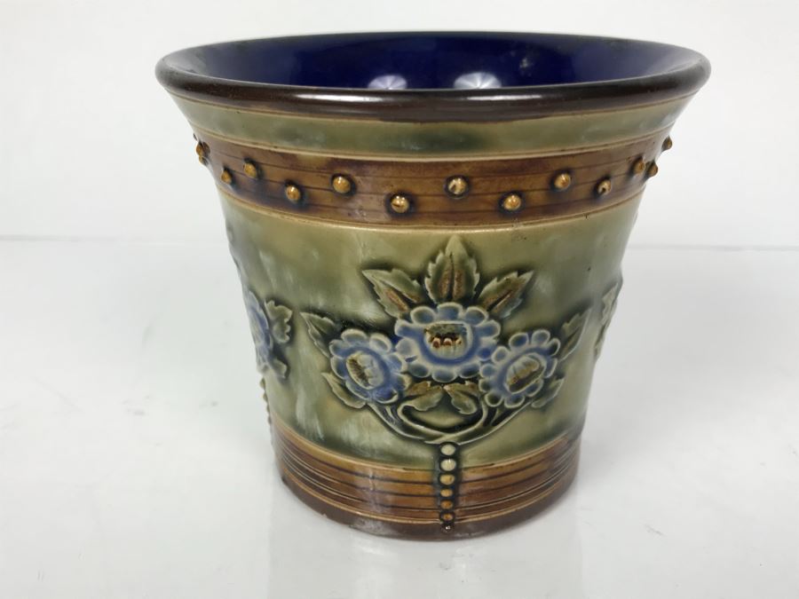 Antique Royal Doulton England Jardiniere Pot Stoneware 6655 3.75'H [Photo 6]
