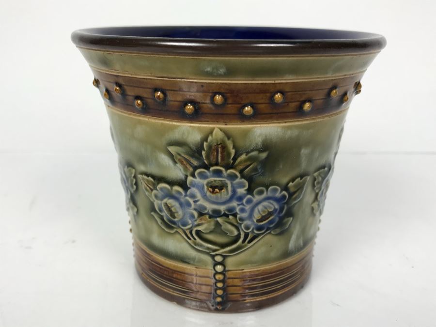 Antique Royal Doulton England Jardiniere Pot Stoneware 6655 3.75'H