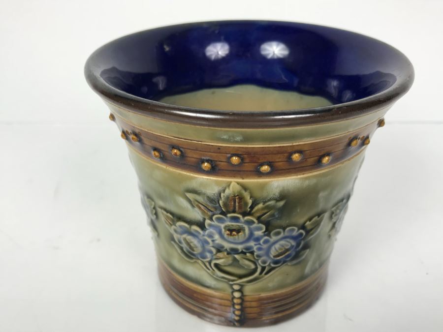 Antique Royal Doulton England Jardiniere Pot Stoneware 6655 3.75'H [Photo 5]