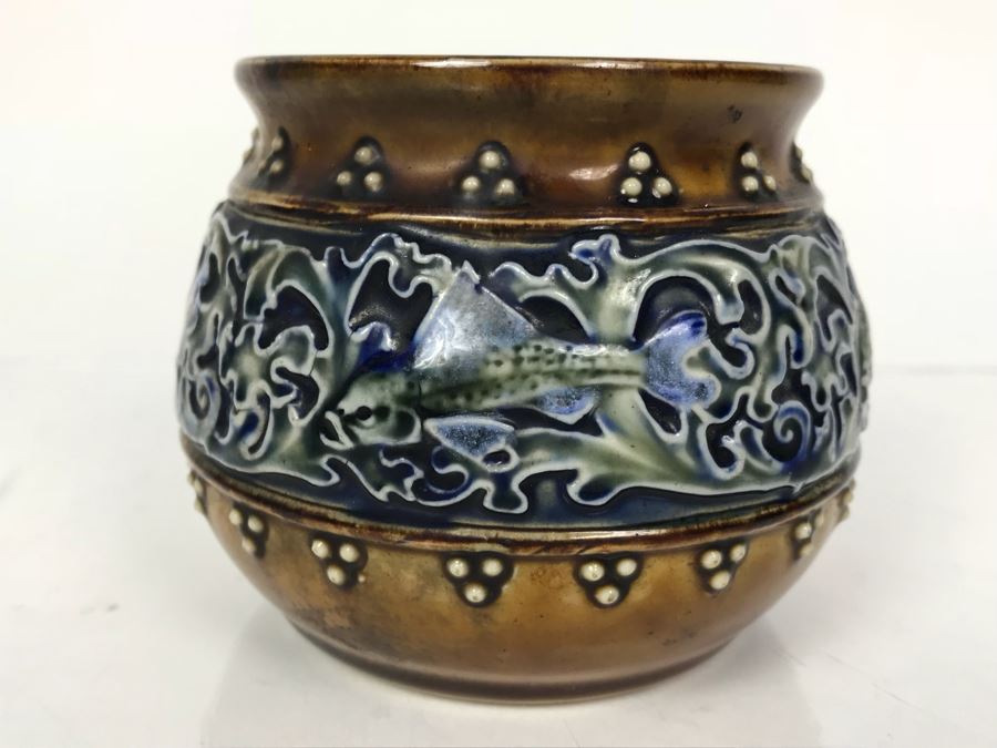 Antique Royal Doulton England Jardiniere Pot Stoneware X5617 3'H [Photo 3]