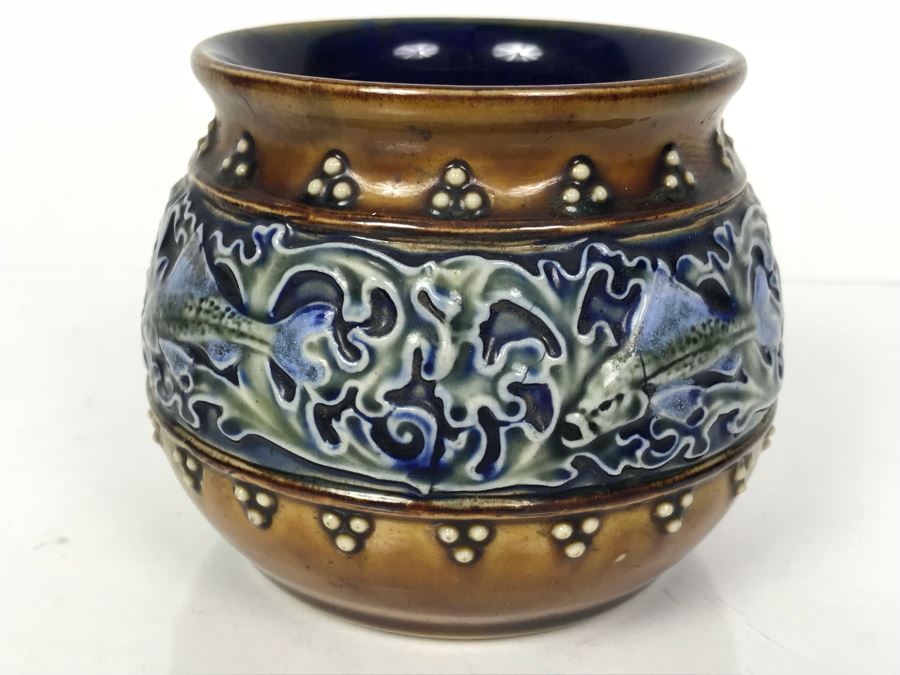 Antique Royal Doulton England Jardiniere Pot Stoneware X5617 3'H [Photo 5]