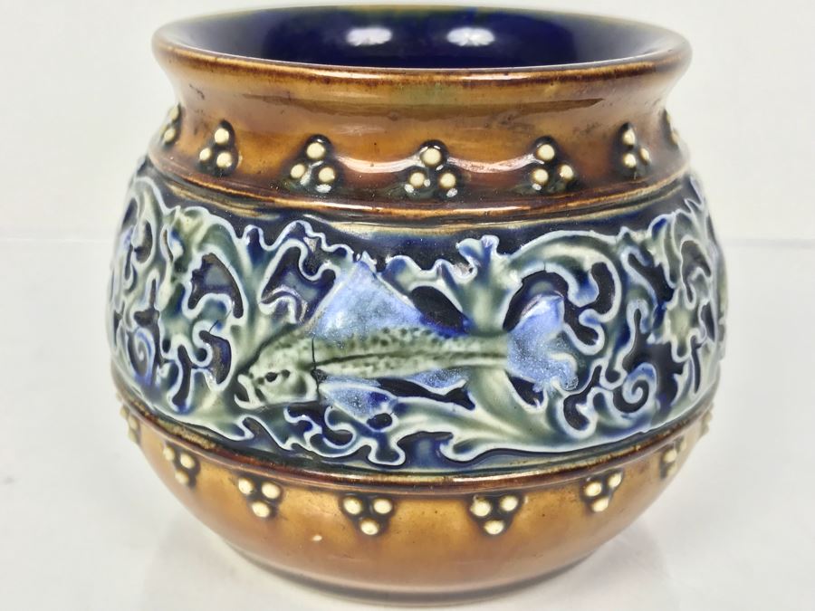 Antique Royal Doulton England Jardiniere Pot Stoneware X5617 3'H [Photo 8]