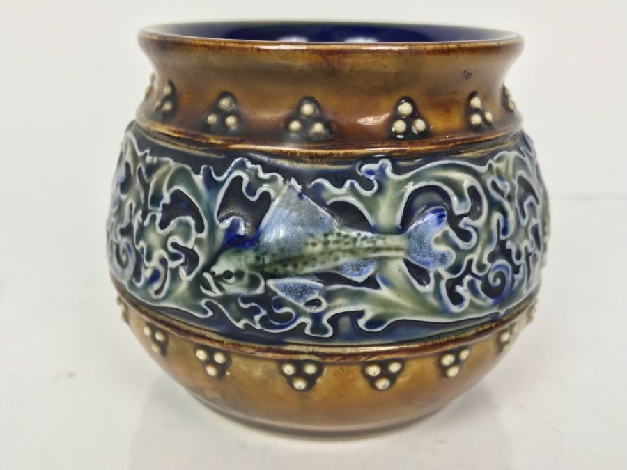 Antique Royal Doulton England Jardiniere Pot Stoneware X5617 3'H [Photo 2]