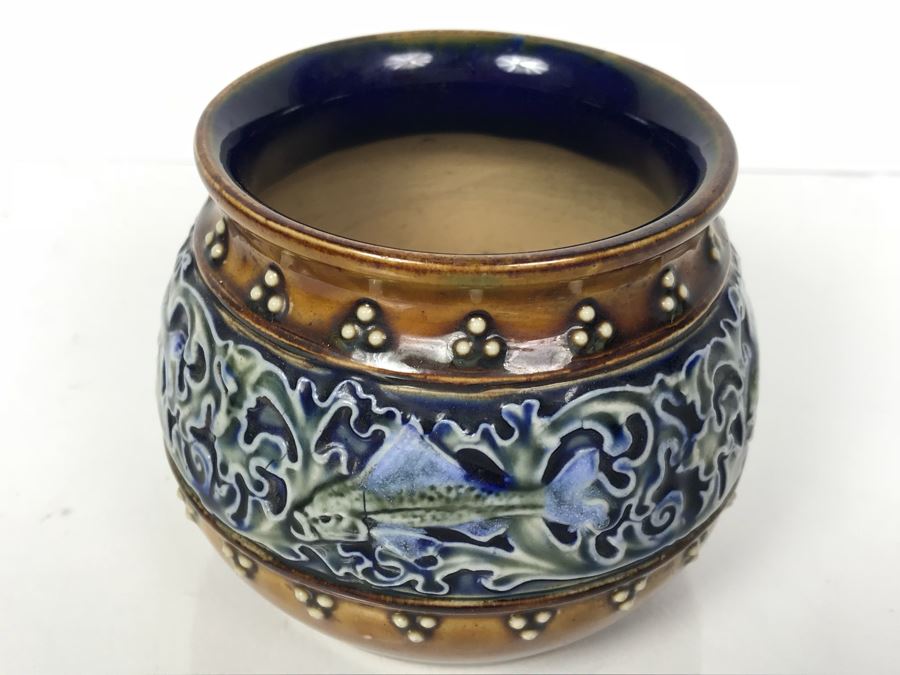 Antique Royal Doulton England Jardiniere Pot Stoneware X5617 3'H [Photo 9]