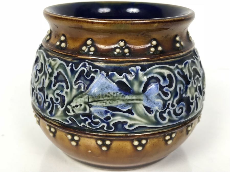 Antique Royal Doulton England Jardiniere Pot Stoneware X5617 3'H [Photo 7]