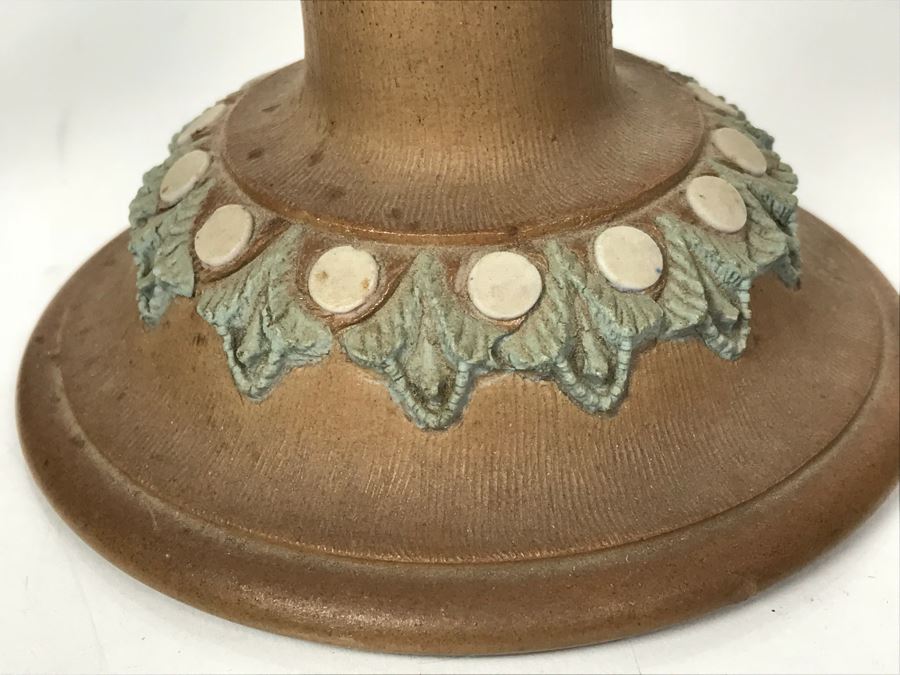 Set Of (3) Antique Doulton Lambeth England Silicon Candlesticks 9797 Stoneware 6.5'H [Photo 8]